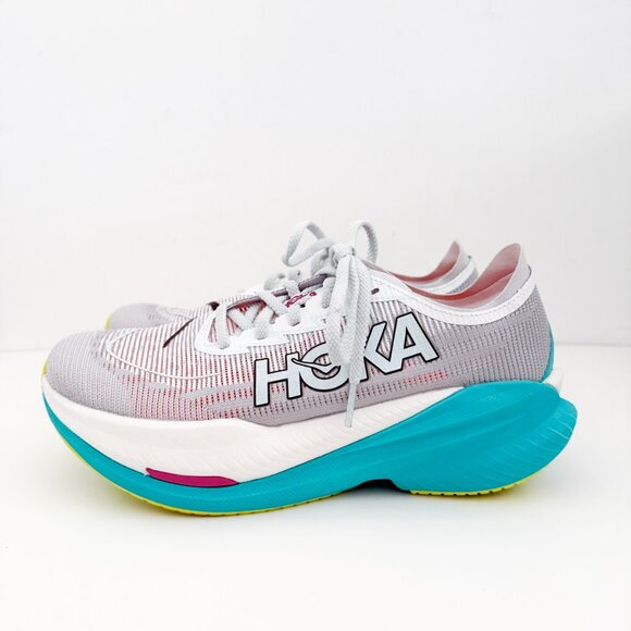 HOKA Women's Mach X 2 frost / electric aqua - Picture 4 of 11